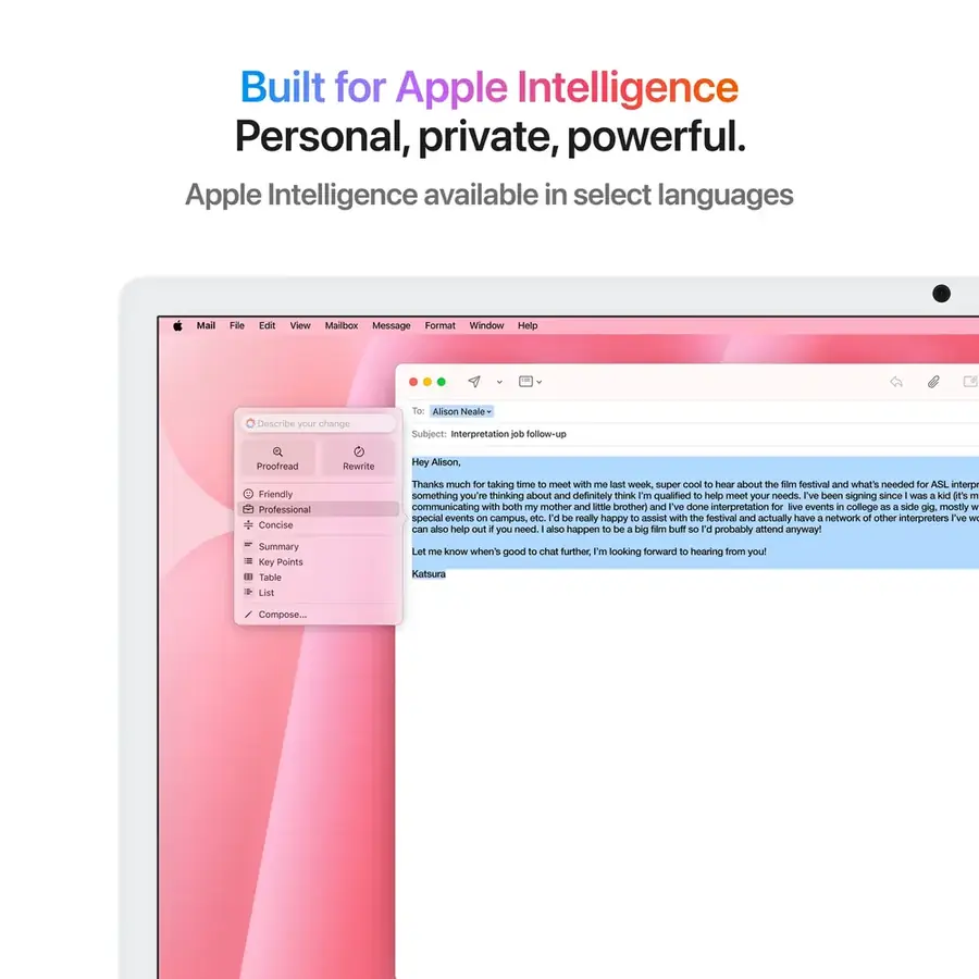 iMac 24 pouces Apple M4 16 Go / 512 Go — Rose