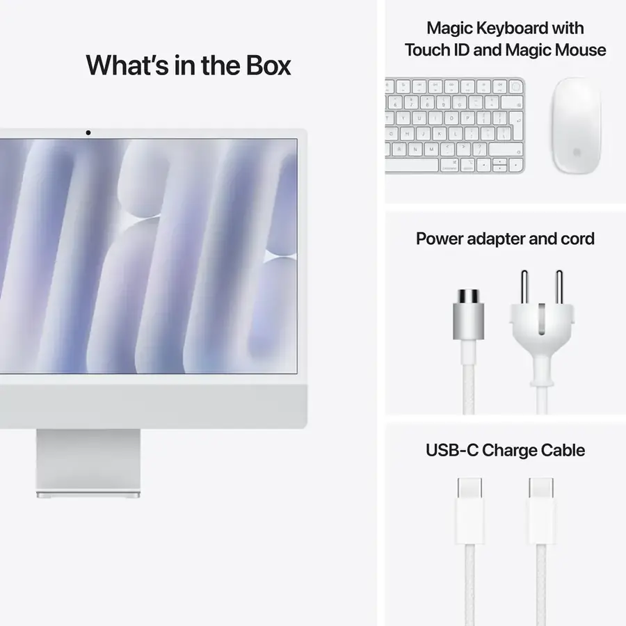 iMac 24 pouces Apple M4 16 Go / 512 Go — Argent