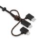 Moshi 3-in-1 Universal Charging cable (USB-C / Lightning / MicroUSB) - Black