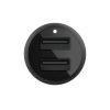 Dual USB-A Car Charger w/ 1M PVC A-LTG, 24W, BLK – Image 4