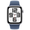 Apple Watch SE GPS 44mm Starlight Aluminium Case with Midnight Sport Loop (2024)