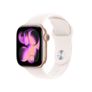 Apple Watch Series 11 GPS 46mm Rose Gold Aluminium Case with Light Blush Sport Band